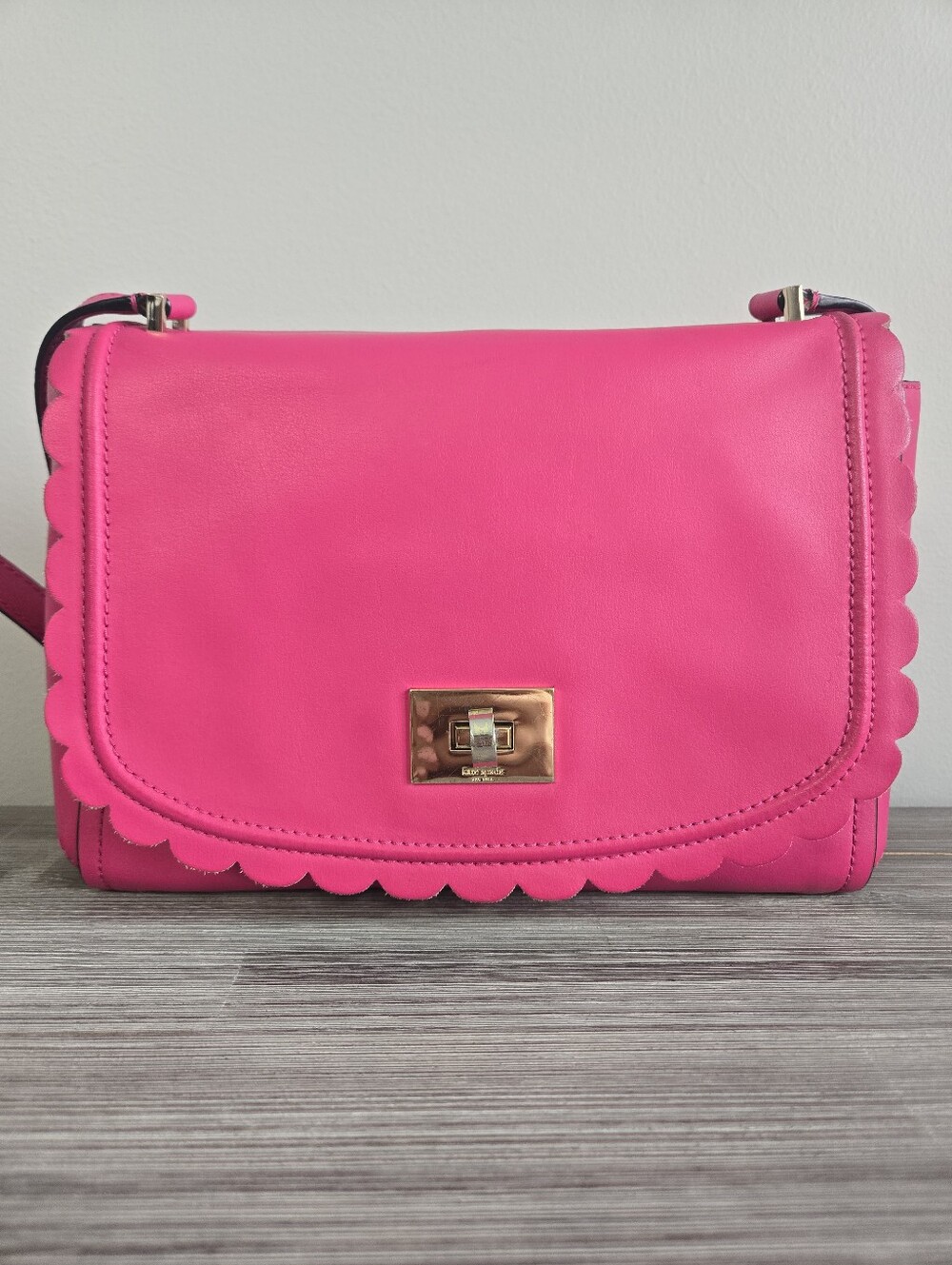 Kate Spade Maple Court Jazmin Hot Pink Scallop Shoulder Bag 2016